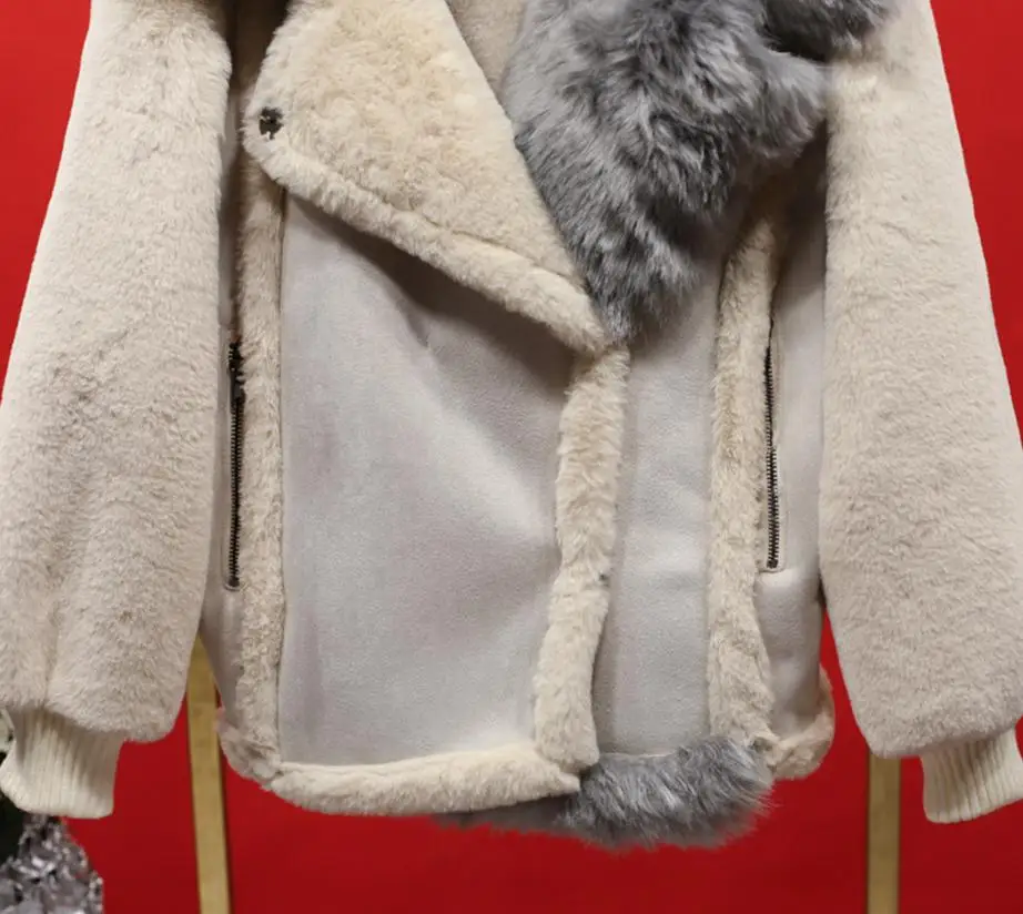 Новинка, зимнее пальто с воротником из искусственного лисьего меха, роскошная женская куртка из искусственного меха на Среднем Востоке, пальто для женщин, большие размеры, wj1828