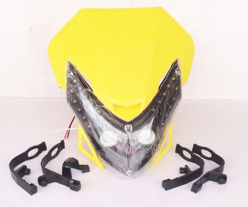 Best Chance of  XUANKUN Motocross Modified Street Cars Accessories LED Headlamps Ghost Mask Grimace Lamp Shade
