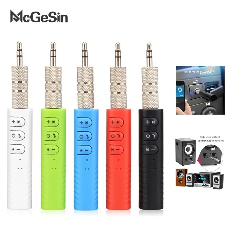 

McGeSin Mini Bluetooth Receiver Car Audio Receiver Handsfree Adaptador 3.5mm Jack Aux Bluetooth Adapter
