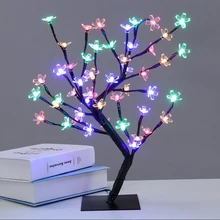 New 48 leds Cherry Blossom Desk Top Bonsai Tree Light white 0.45M Black Branches Festival Home Party Wedding Indoor Decoration