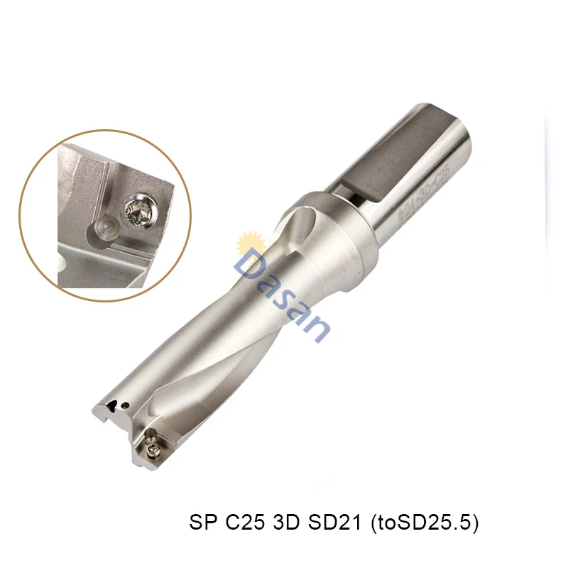 

SP C25 3D 21 22 23 24 25.5 mm U Drilll Indexa Insert Drills High Speed Precision CNC Expanding Drill Bit Tool for SP Insert