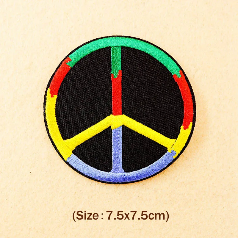 Патчи с вышивкой Мир мира (Размер: 7 5x7 5 см)|iron on embroidered patch|iron onapplique diy |