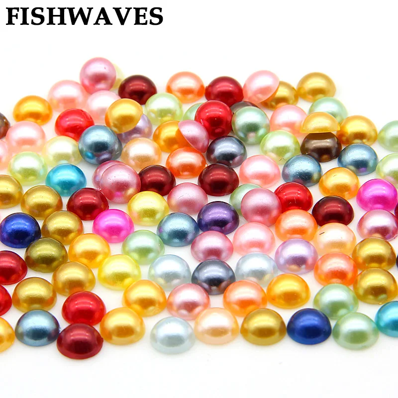 FISHWAVES 300 шт красочные бусины ручной работы половинки жемчуга сделай сам украшения
