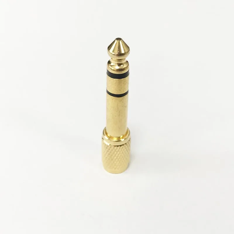 2pcs Gilded Adapter Connector Converting 6.5mm to 3.5mm 6.5 to 3.5 Male to Female for MIC Microphone