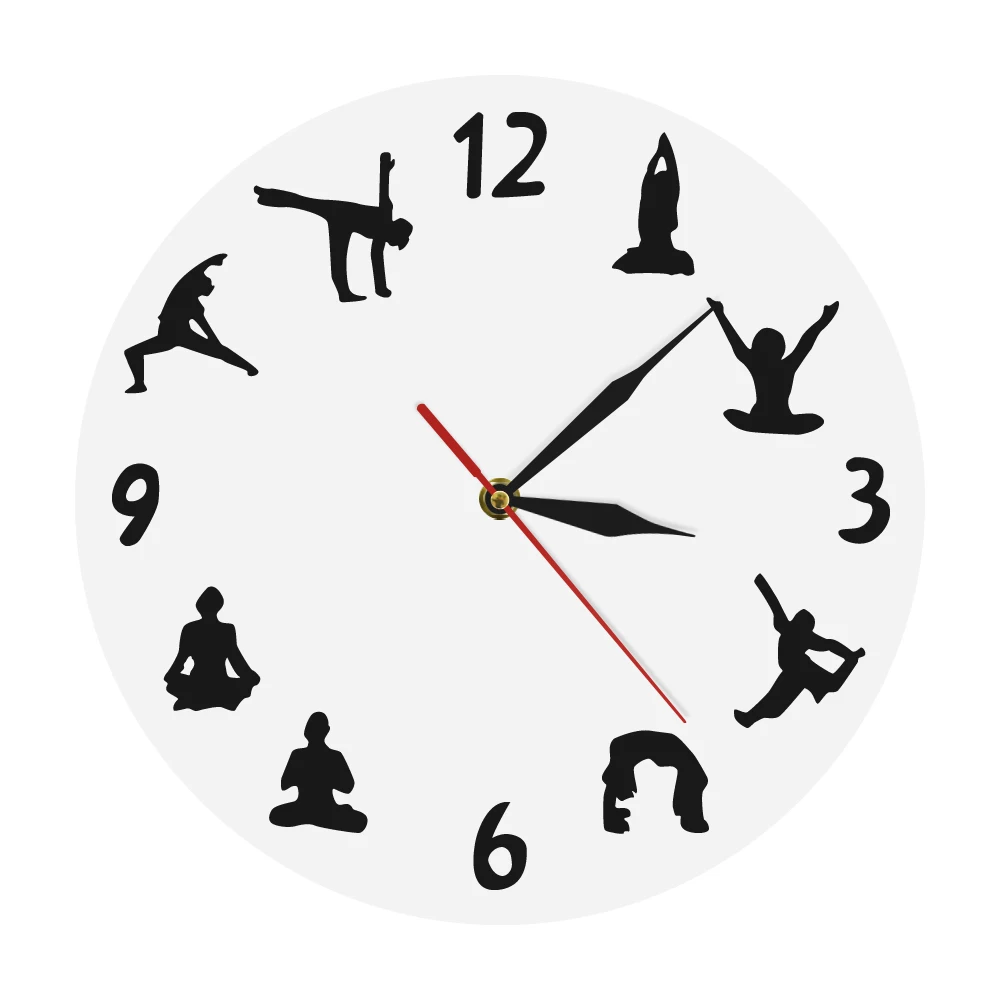 Om Yoga Studio Wall Clock Zen Meditation Wall Decor Yoga Hindu