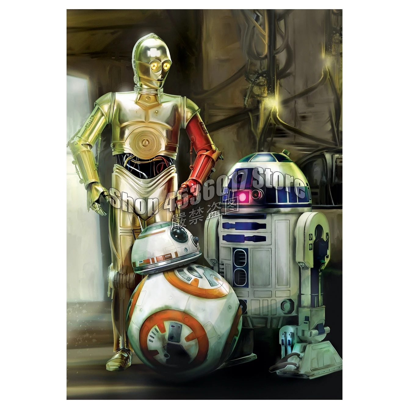 Full Diamond Painting Cartoon Droids 5D DIY Diamond Embroidery Kit Rhinestone mosaic Cross Stitch Pop Culture Star Wars Gifts Full Diamond Painting Cartoon Droids 5D DIY Diamond Embroidery Kit Rhinestone mosaic Cross Stitch Pop Culture Star Wars Gifts