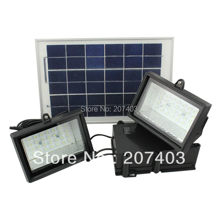 

Solar lamps 5W LED floodlights with solar panel Solar Rechargeable waterproof Manual Photosensitive switch led flood light