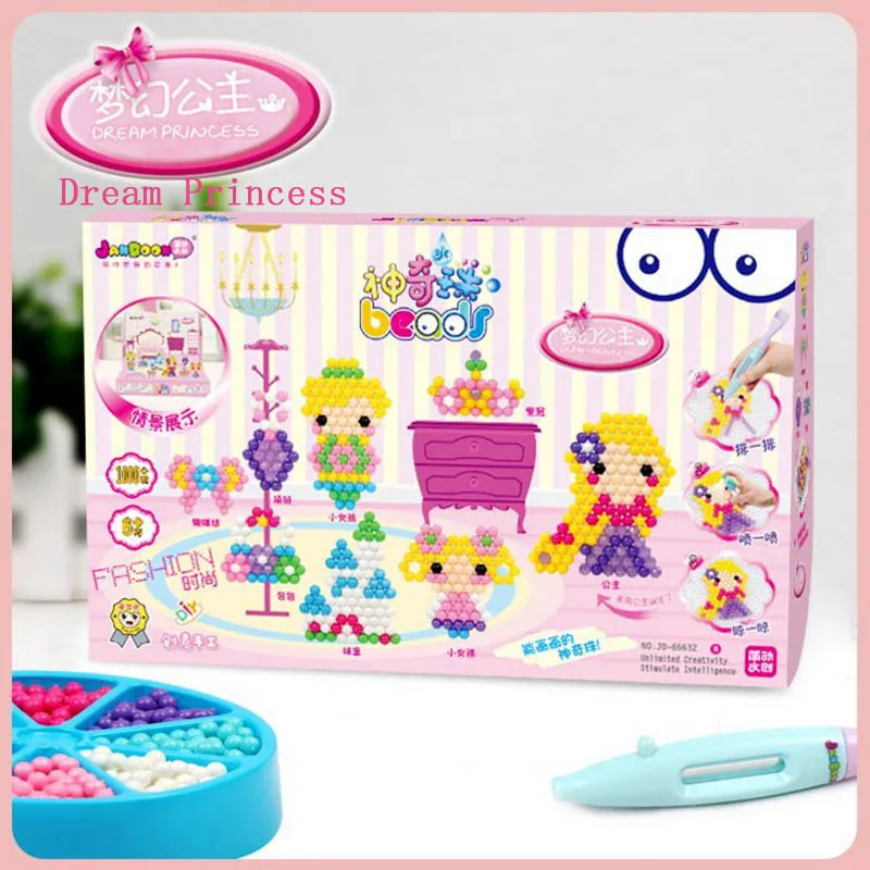 

2018 Newly Developed Aqua Beads Craft Water Spray Water Aquabeads Educational Diy Toys DIY 3d Puzzles Learn Kids Girl Toys