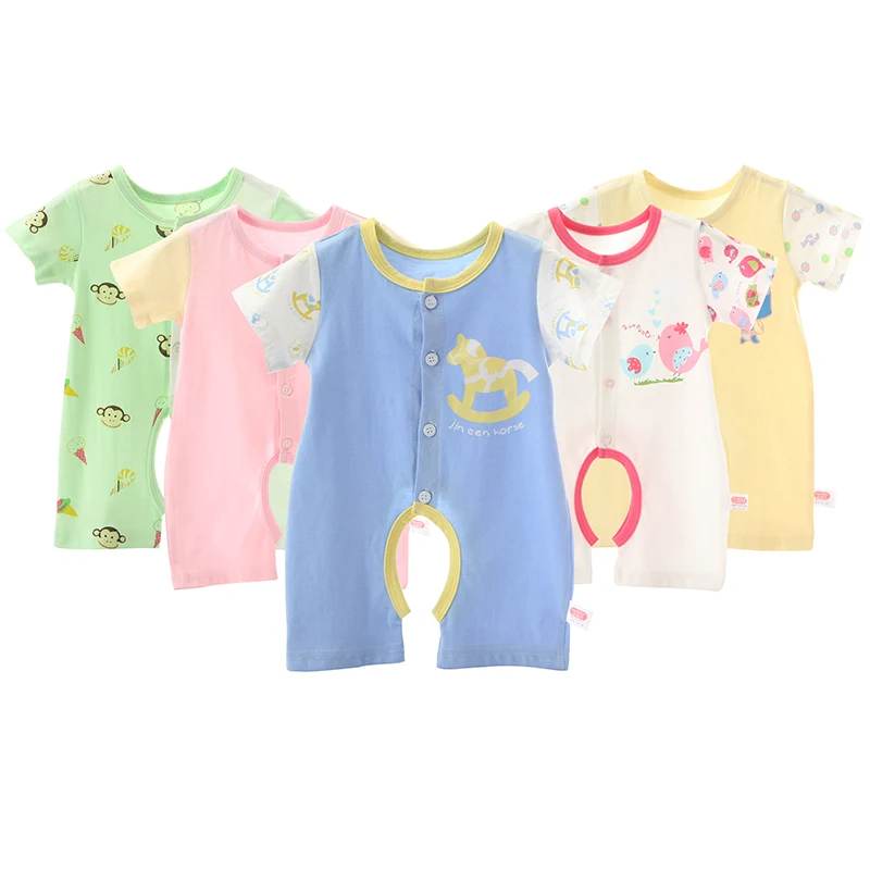 

Brand Summer Baby Boys Romper Animal style Short Sleeve cotton infant rompers Jumpsuit 100% cotton Baby Newborn Clothes