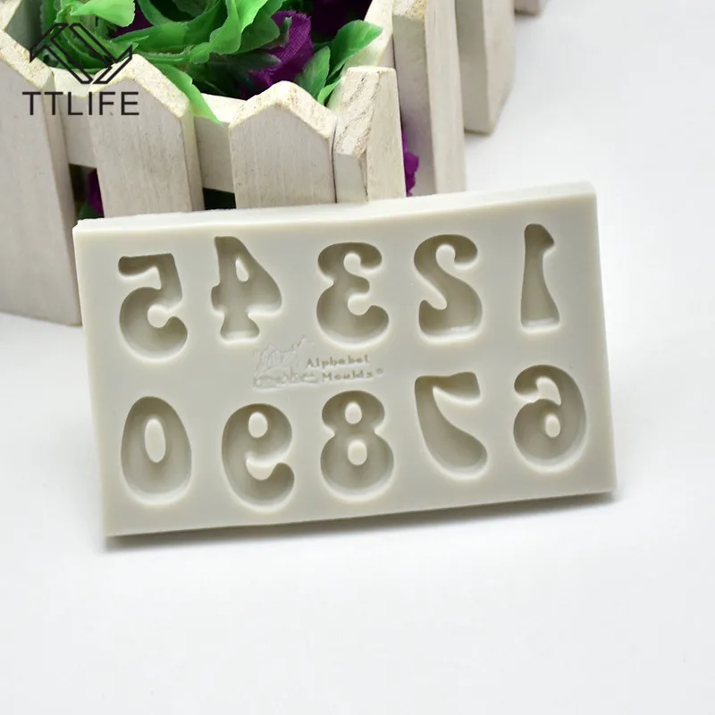 

TTLIFE Arabic Numerals Silicone Mold Number Fondant Cake Pastry Decorating Tools Chocolate Clay Baking Mould Kitchen Accessories