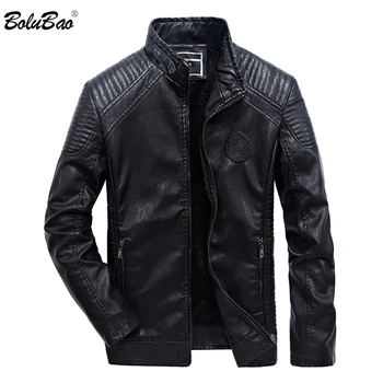 

BOLUBAO Brand Leather Jacket Men 2020 Winter Motorcycle Men's Leather Jackets Coats Male Bomber Jackets Outerwear