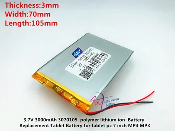 

3.7V 3070105 polymer battery 3000 mah story electromechanical zishu emphasize battery 7 inch tablet