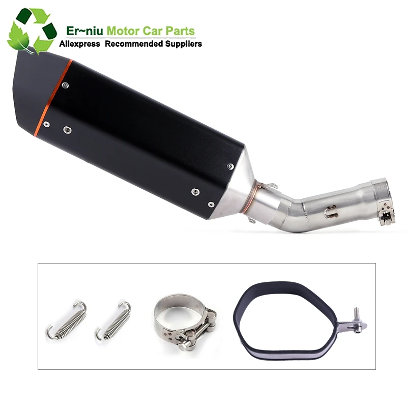 

Motorcycle Full Exhaust Muffler System Link Contact Middle Pipe Link Pipe with DB KILLER Slip-On for Yamaha FZ800 FZ8 2011-2013