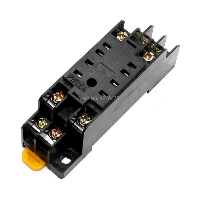 MY2N J HH52P AC250V 7A 35mm DIN Rail 8 Pins Relay Socket Base Standin