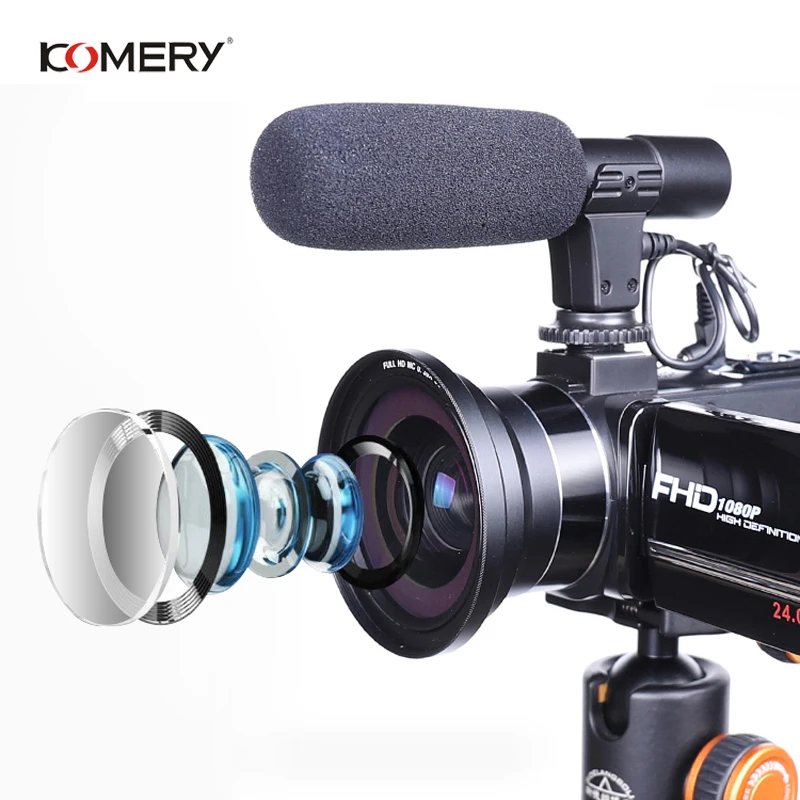 

KOMERY Original Video Camera Touch Screen 1080P Support WIFI 24 Million Pixel 8X Digital Zoom Face Recognition Beauty Function