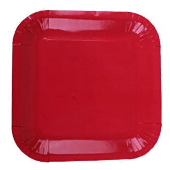 

20x 9 inch Square Paper Plates 23cm Plain Solid Colours Birthday BBQ Party Tableware(Beige)