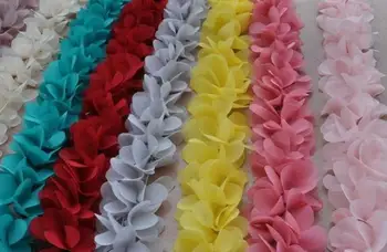 

2yards/lot 15 Colors Optional Exquisite Three-dimensional Lace Chiffon Petals Lace DIY Clothing Accessories YN150