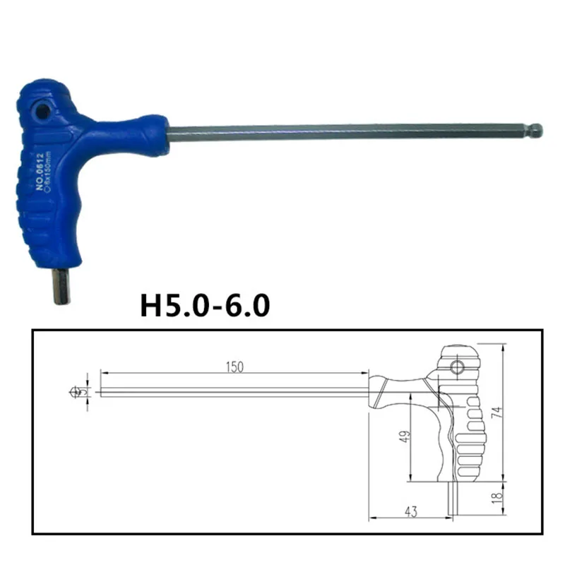 Новинка 1,5 мм/3 мм/5 мм Т-образная ручка шестигранный ключ для ремонта ручного инструмента