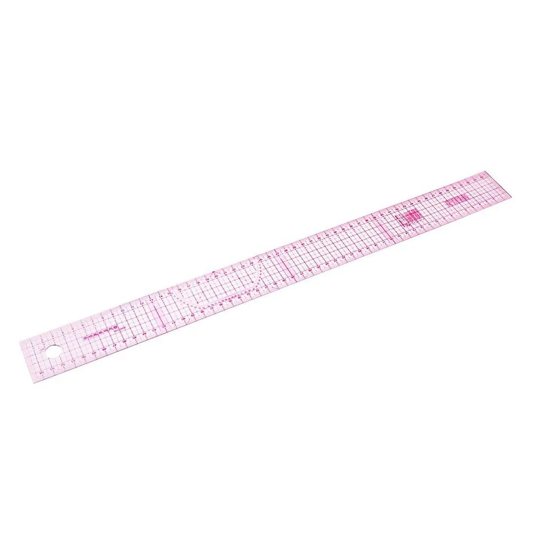 Вышивание портной 54 см общей Двусторонняя метрики прямо правителя прозрачный розовый