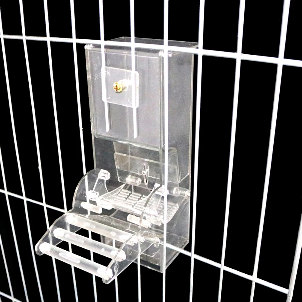 1 Pc Durable Transparent Bird Automatic Feeder Parrot Canary Bird Feeding Box Pigeon Supplies Cage Accessories Feed Devices