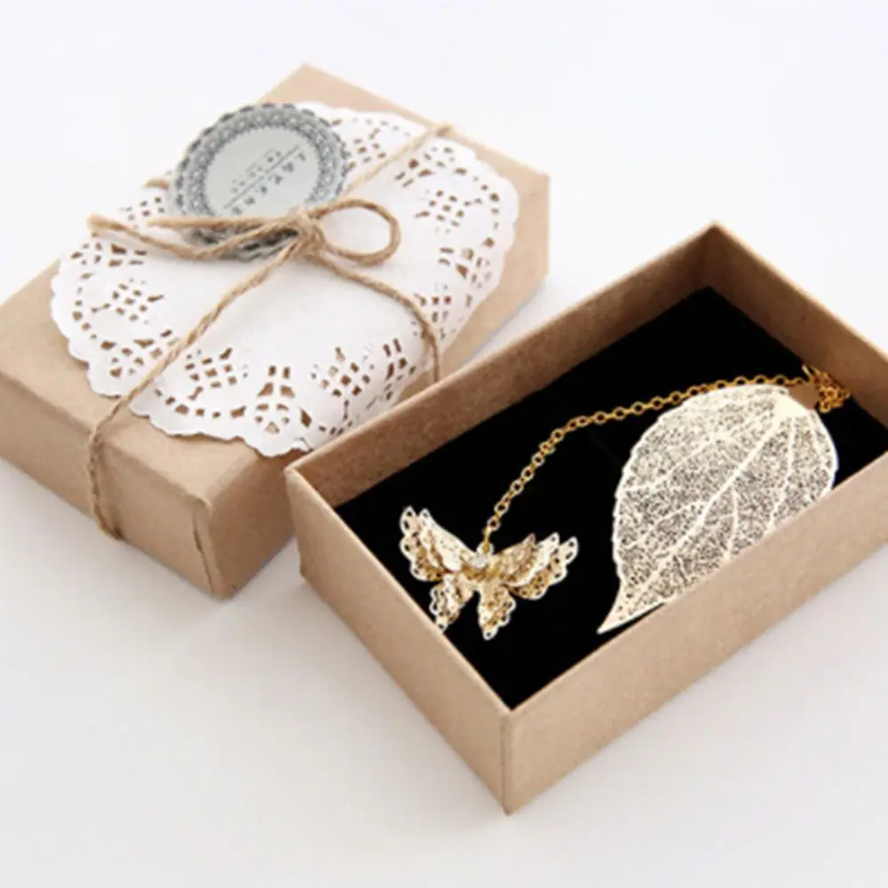 Hot 1 X Butterfly Maple Leaf Metal Bookmark Creative Office