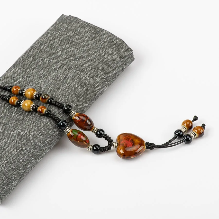 Харт форма керамическая Подвеска Ожерелье винтажное ожерелье s классический стиль ювелирные изделия# FY564
