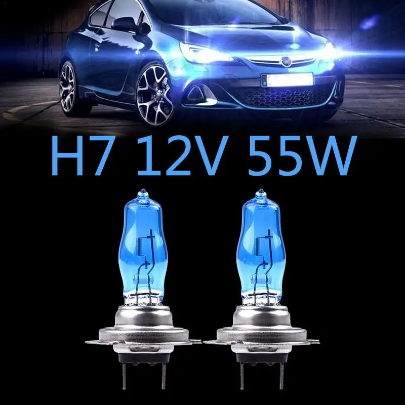 2 шт. высокое качество HOD автомобильный головной светильник s H7 12 В 55 Вт кварцевый ультра-белый светильник лампа для бега светильник s 6000K лампы
