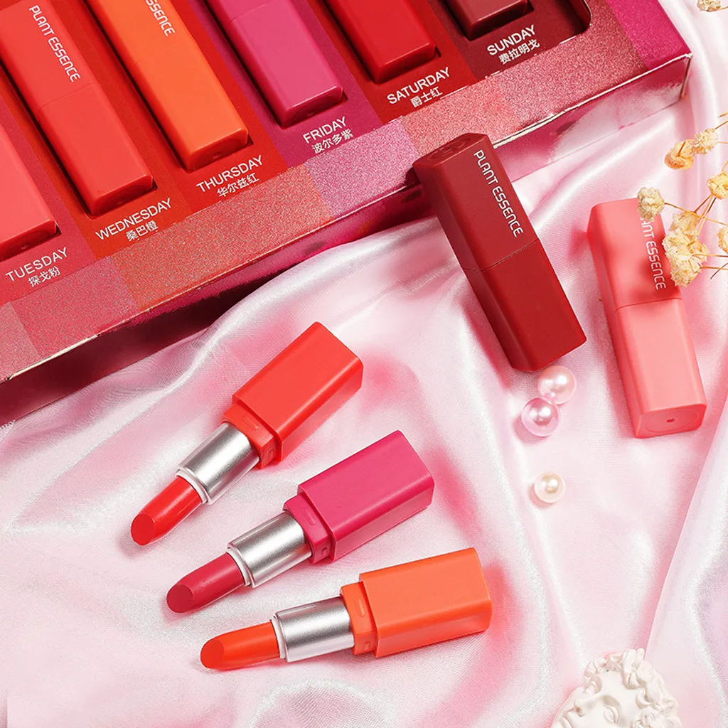 Стойкий водонепроницаемый матовый блеск для губ Губная помада beauty 7 шт./компл. жидкая помада легко носить стойкий блеск для губ водонепроницаемый Y625