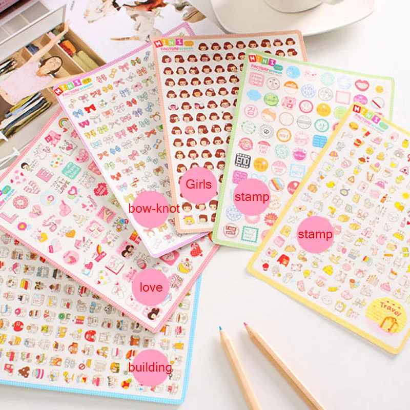 2 листа/упаковка прозрачные наклейки в виде дневника|stickers transparent|stickers stylestickers kids |