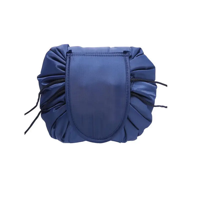 Новое поступление, многофункциональные сумки для хранения, портативная косметическая сумка для хранения на шнурке, Волшебная дорожная сумка, косметички для макияжа - Цвет: Темно-синий