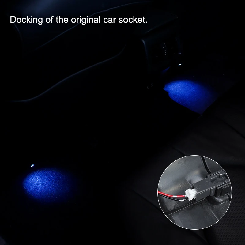 QHCP LED Car Atmosphere Lights Soles Ambient Mood Lamp Interior Decorative Foot Light Fit For Toyota Camry 2018 Auto Accessories