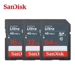 Sandisk Class 10 sd-карта 16 ГБ 32 ГБ 64 Гб SDXC/SDHC карта памяти для цифровой камеры