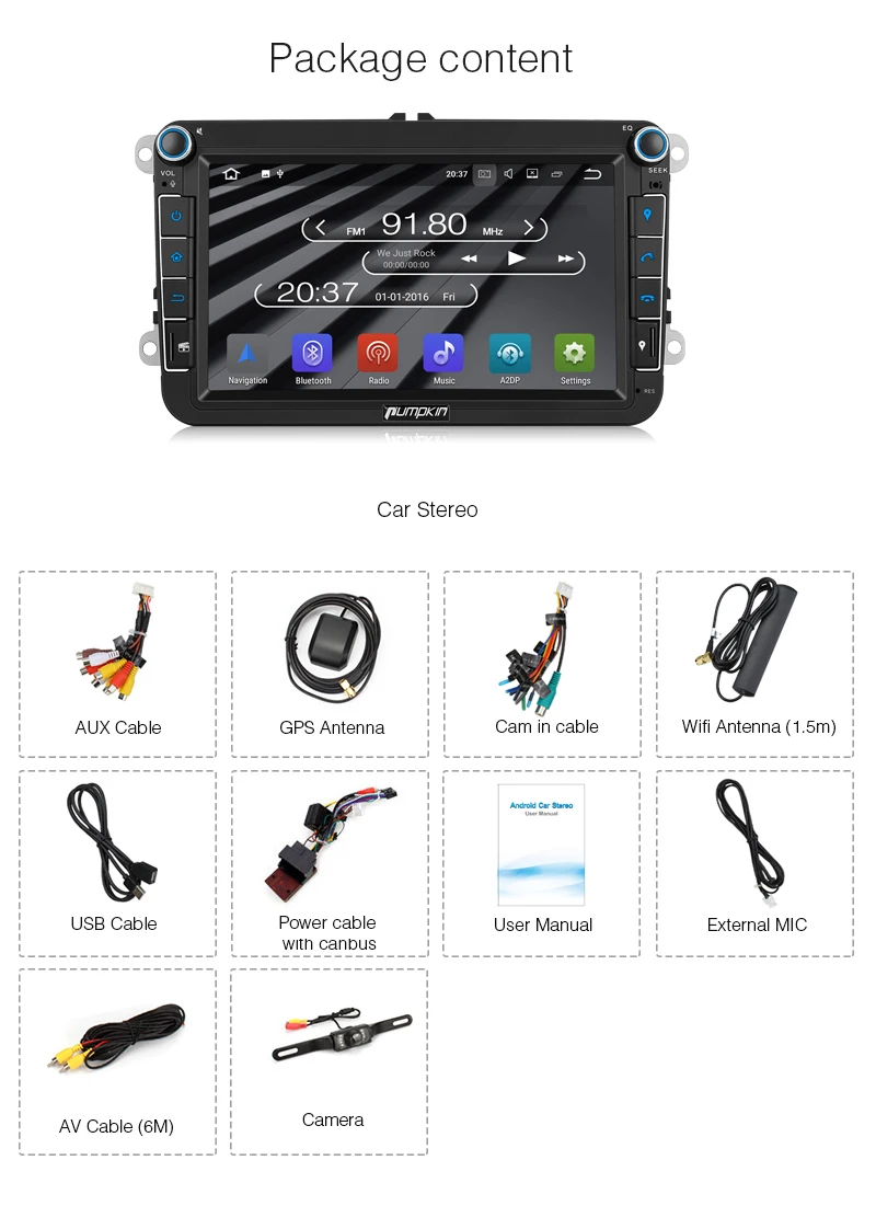 Excellent Pumpkin 2 Din 8