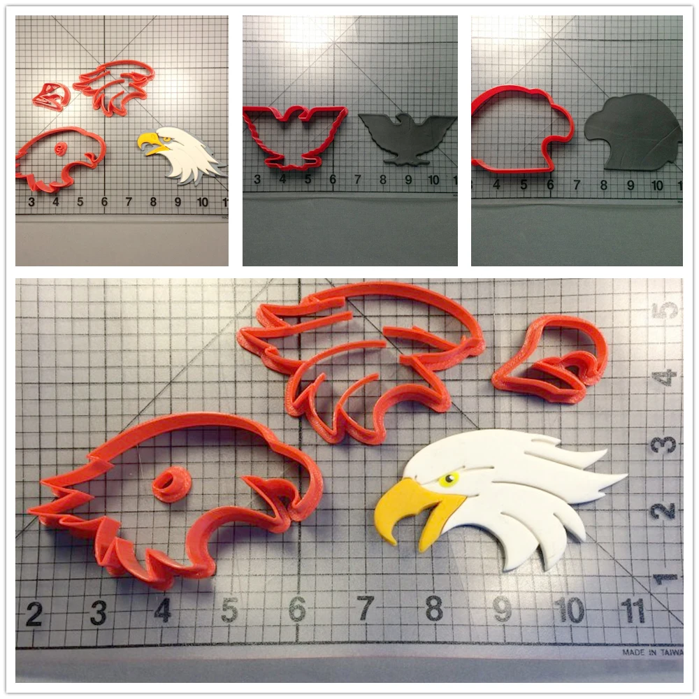 Flying Eagle Head Cookie Cutter Set Custom Made 3D Printed Fondant