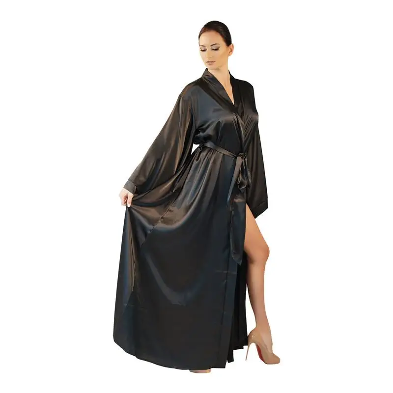 Women's Sweet Satin Belted Robe Model 2