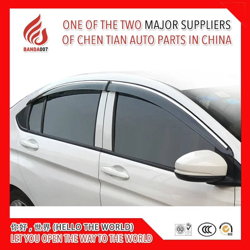 

4 Piece Injection molding trim vent shade rain sun wind deflector window visor for CITY 2008-2014 2015-2017