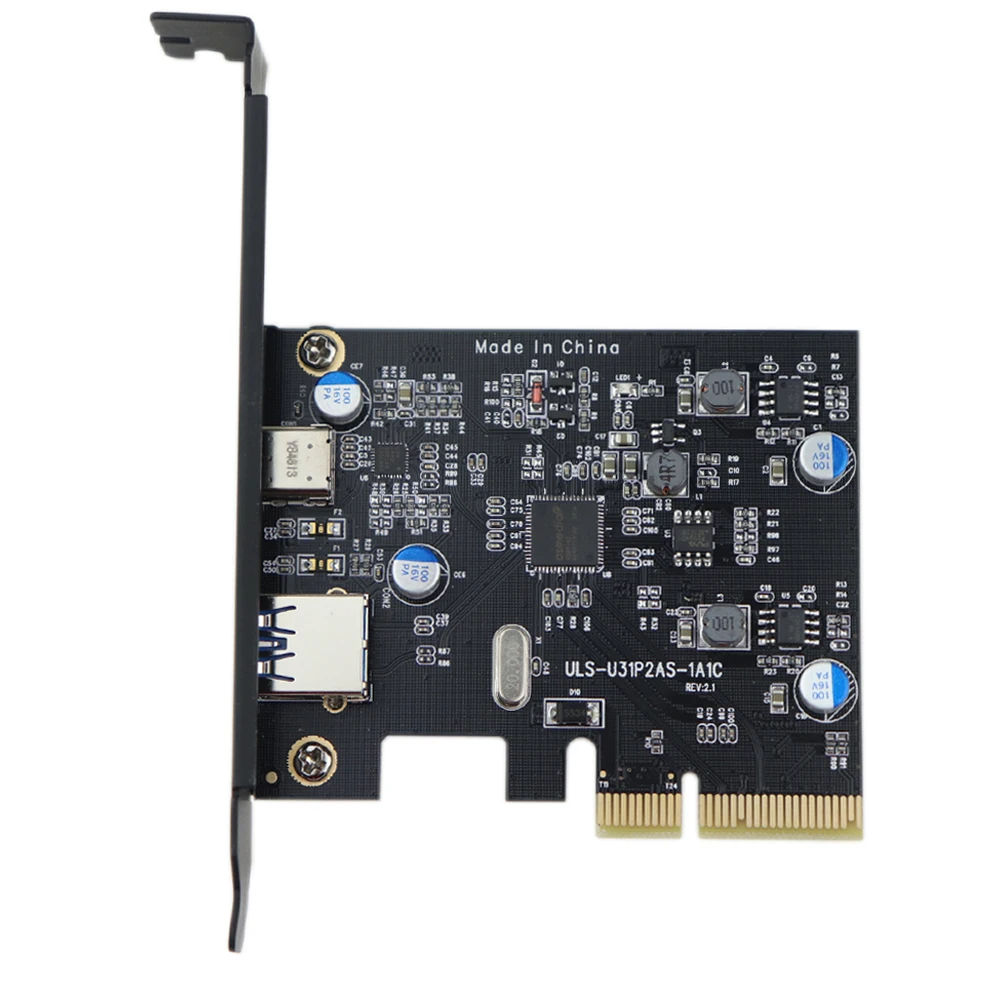  PCI-E PCI Express zu USB 3.1 Gen2 10 Gbps Hub Typ A und Typ C 2-Port PCIe Expansion Adapter karte F
