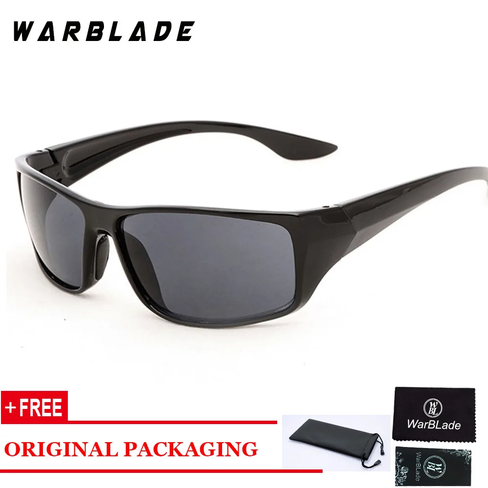 Бренд WARBLADE, солнцезащитные очки ночного видения, мужские, для вождения, солнцезащитные очки для женщин,, качественные очки, мужские,, желтые линзы - Цвет линз: black