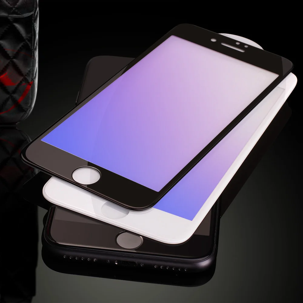 Tomkas 3D Gehärtetem Glas Für iphone 7 6 6 s Plus Anti blau Licht Displayschutz Hafenpersenning Gla
