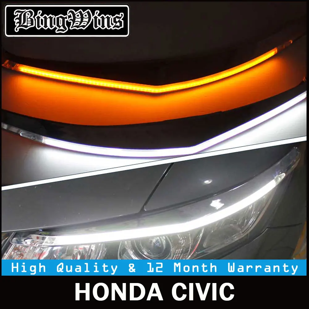 Car styling for Headlight LED Eyebrow Daytime Running Light DRL With