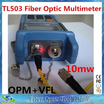 

TL503 Optical Power Meter Visual Fault Locator Source 10KM integrated Fiber Optic Multimeter Tester with Lithium Battery