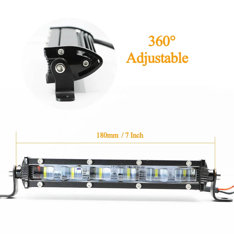 Yamyff 6D 7 дюймов Мини светодиодный светильник бар однорядные Подсветка бара тонкий внедорожный светодиодный рабочий светильник вождения луч света 12V 24V