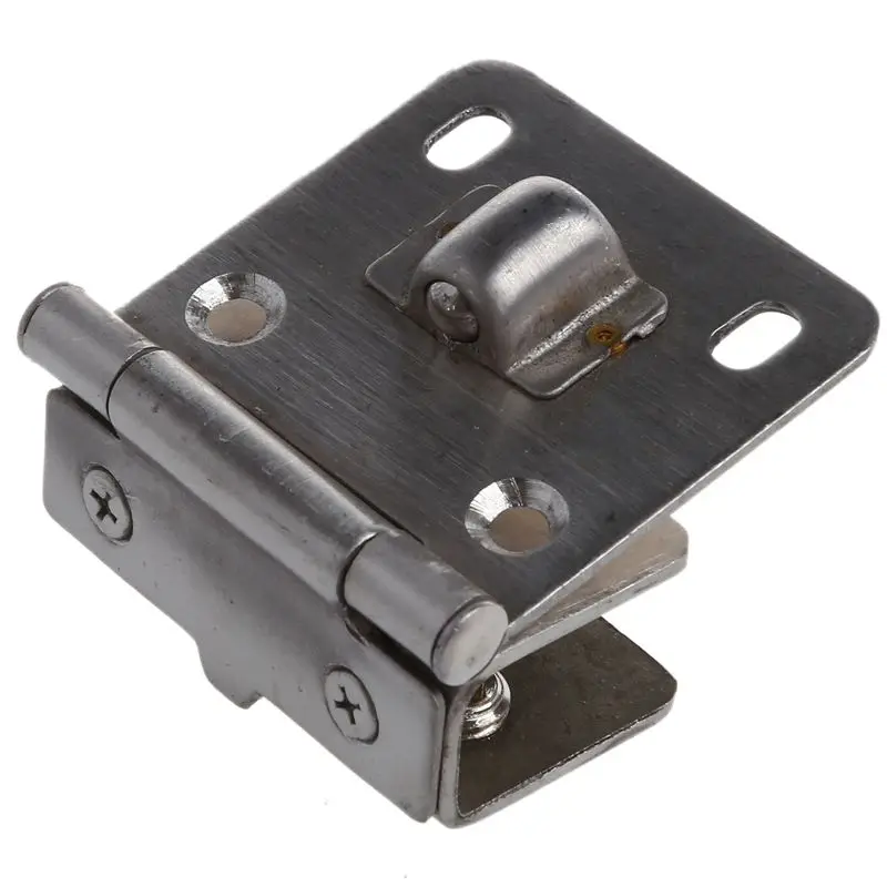 2 pieces glass window door showcase adjustable clamp stainless steel hinge silver