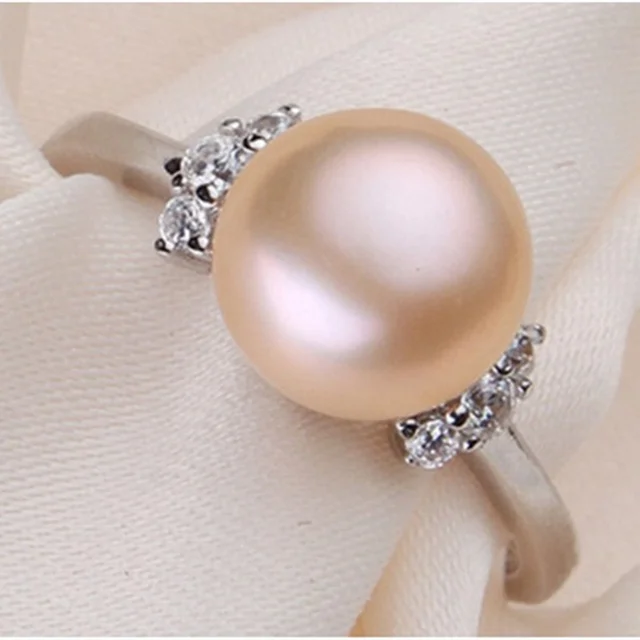 Top Fashion Pearl Ring Pearl Jewelry Natural Freshwater Pearl Ring 925