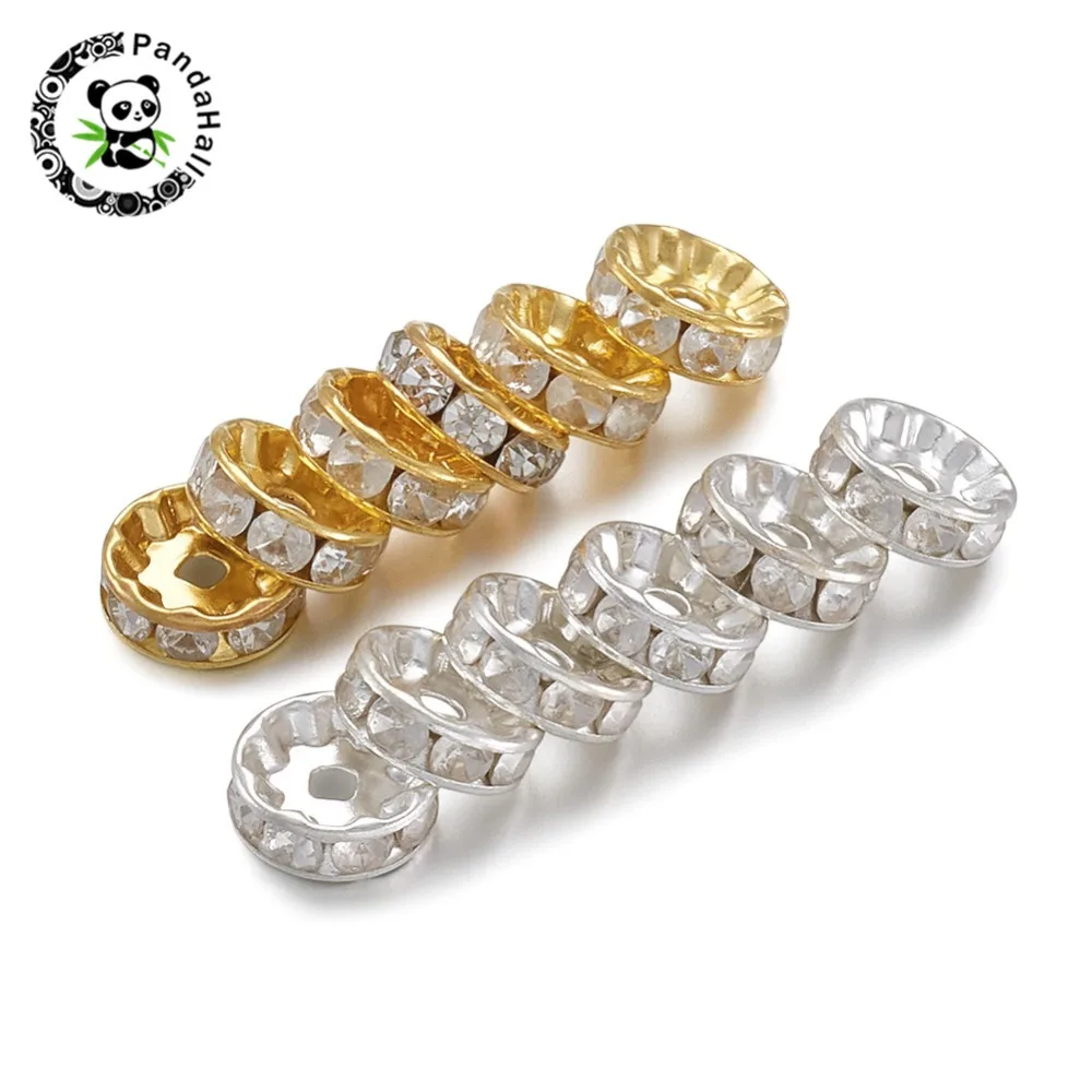

Brass Rhinestone Spacer Beads Mixed Color DIY Necklace Bracelets Findings Accessories Spacer beads 20pc/set