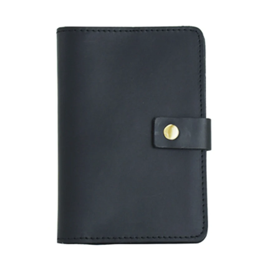 Wallet Black Genuine Leather Passport Holder