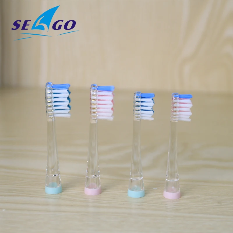 SEAGO 4 шт./компл. Электрический Зубная щётка головки электрическая зубная щетка запасная щетка для SG977 sg513 с мягкой щетиной 4 цвета