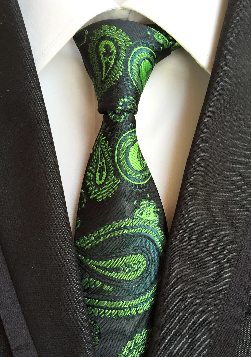 Hot Classic Paisley Gold Green Purple JACQUARD WOVEN 100/% Silk Men/'s Tie Necktie
