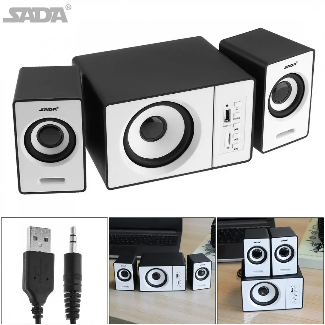 SADA Mini Mega Bass Speaker USB Powered Active Multimedia Combination