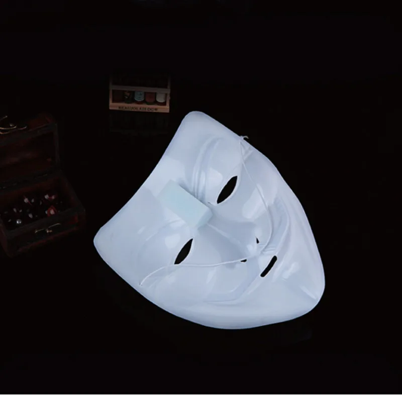 Вечерние Маски Косплей V-shape маски для лица Тема фильма Вендетта маска хакер гримаса для Хэллоуина Полнолицевые Вечерние Маски принадлежности - Цвет: 3  Mask